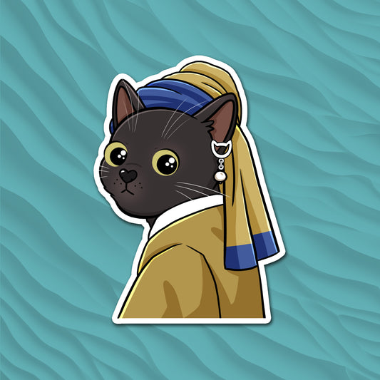 Pebble With The Pearl Earring - Sticker